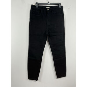 Womans Forever 21 Fairfax Jeans Cropped 31 Black High Rise Skinny NWT
